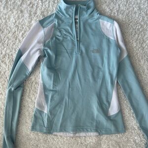 The North Face Teal and White Women's Pullover